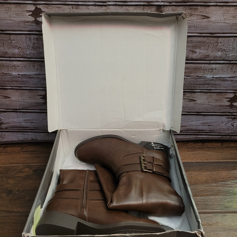 Style & Co. Brown  Knee Boots Wide Calf